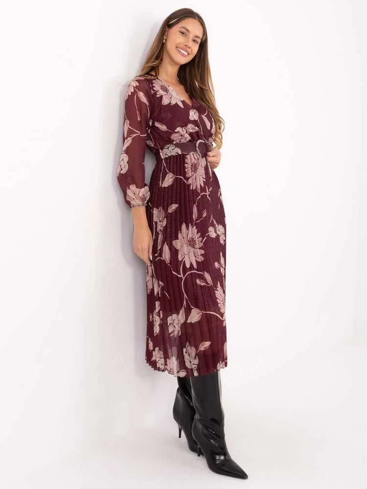 Suknelė Italy Moda Sukienka-IT-SK-11389.27P-bordinė