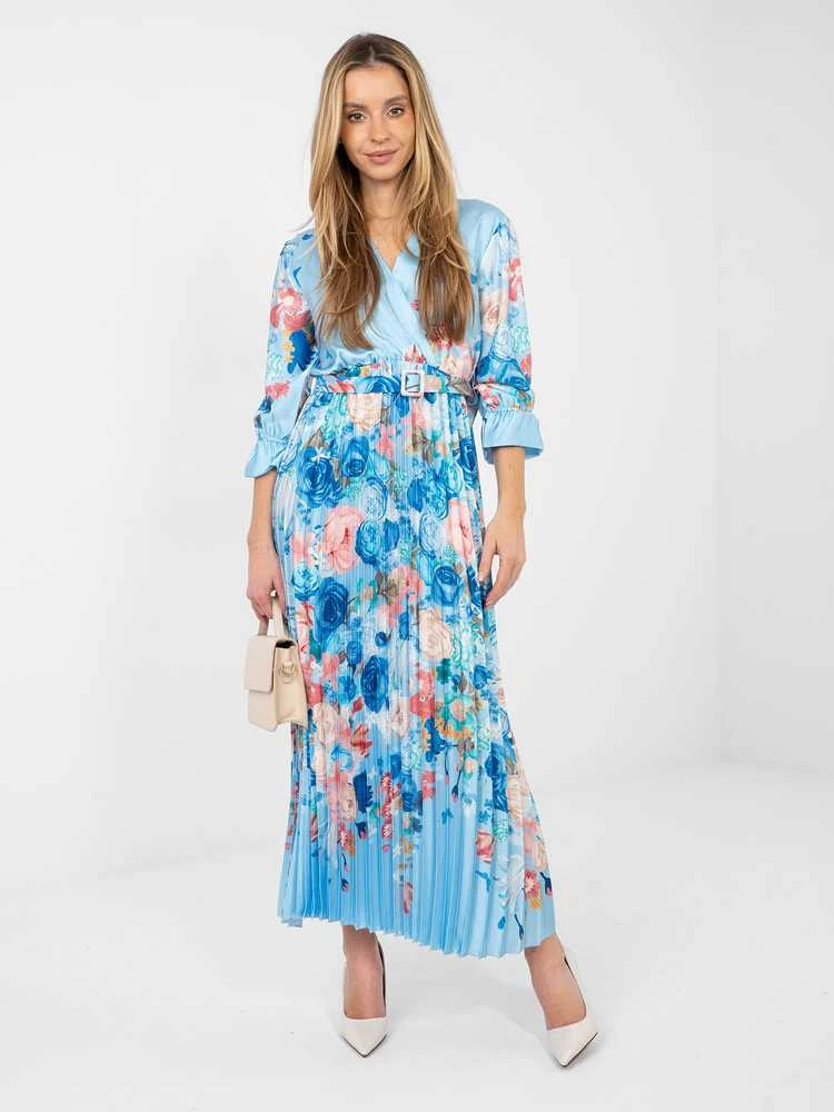 Suknelė Italy Moda Sukienka-IT-SK-18828.92-šviesiai mėlyna