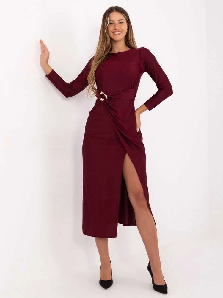 Suknelė Italy Moda Sukienka-IT-SK-21609.83-bordinė