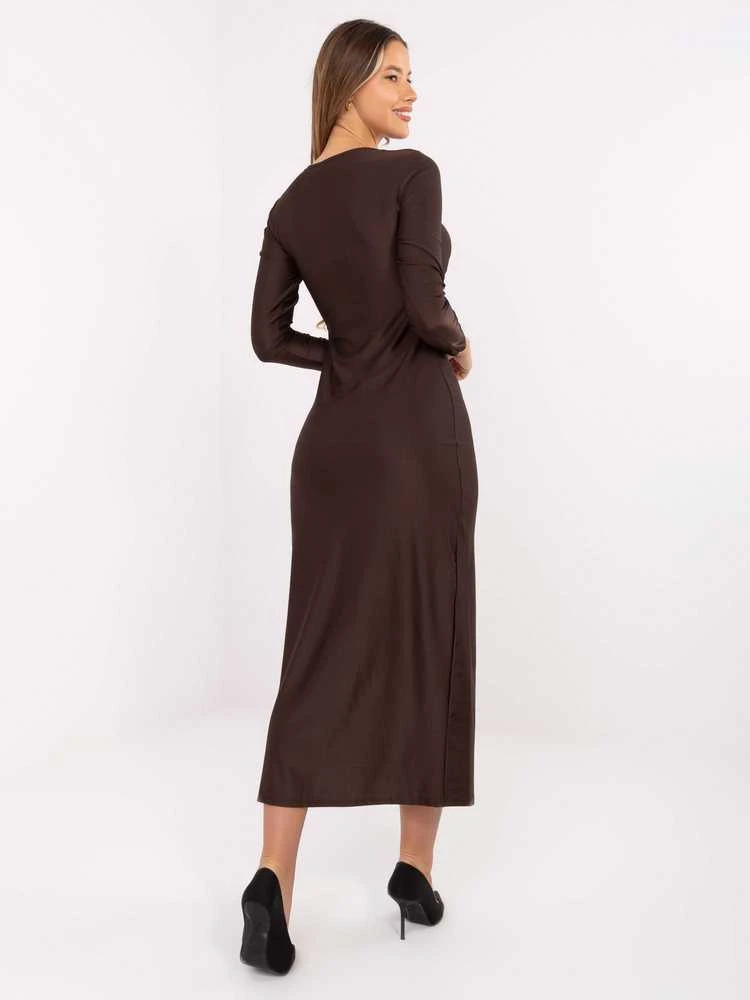 Suknelė Italy Moda Sukienka-IT-SK-21619.97-ciemny ruda
