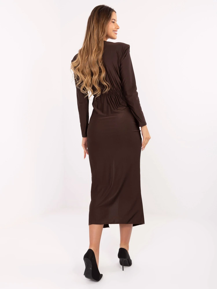 Suknelė Italy Moda Sukienka-IT-SK-21625.84-ciemny ruda
