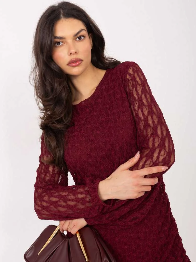 Suknelė Italy Moda Sukienka-IT-SK-9975.99-bordinė