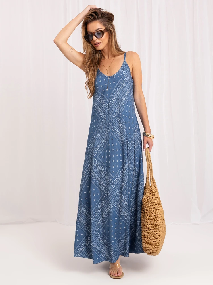 Suknelė Italy Moda Sukienka-IT-SK-FL9222QYTS.94-ciemny mėlyna
