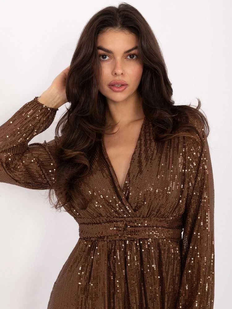 Suknelė Italy Moda Sukienka-MI-SK-121501.09-ruda
