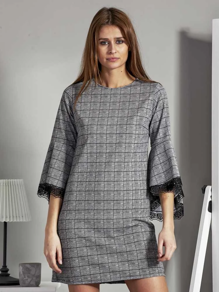 Suknelė Italy Moda Sukienka-MI-SK-17331.91-juoda-balta