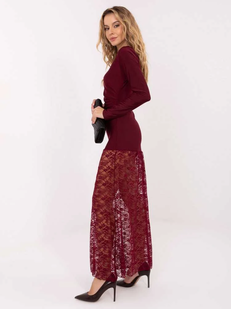 Suknelė Italy Moda Sukienka-MI-SK-3310.63-bordinė