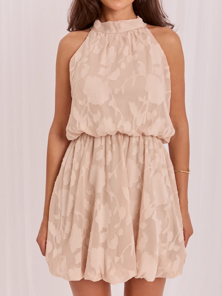 Suknelė Italy Moda Sukienka-MI-SK-3929861.10-smėlio spalva