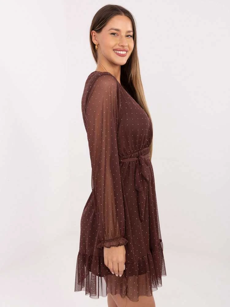 Suknelė Italy Moda Sukienka-MI-SK-61430.62-ruda