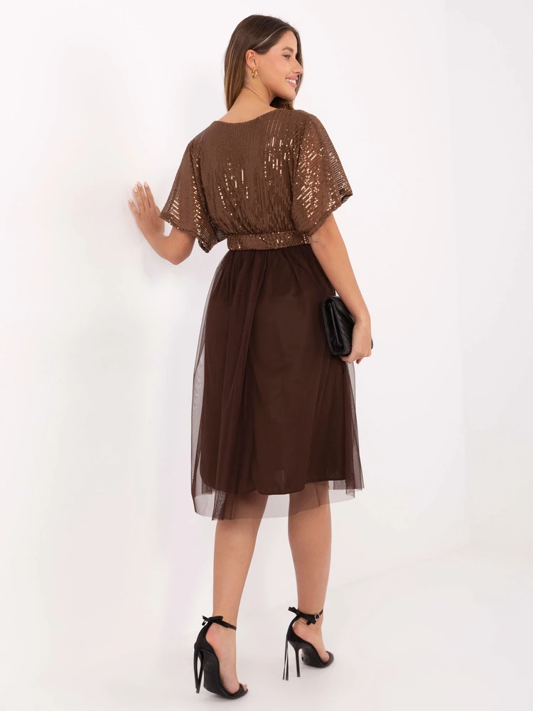 Suknelė Italy Moda Sukienka-MI-SK-62464.27-ruda