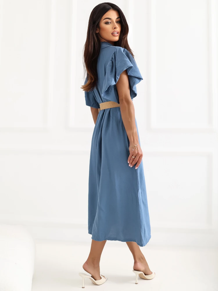 Suknelė Italy Moda Sukienka-MI-SK-82970.86-mėlyna