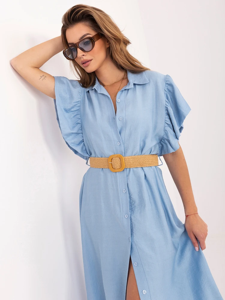 Suknelė Italy Moda Sukienka-MI-SK-82970.86-šviesiai mėlyna
