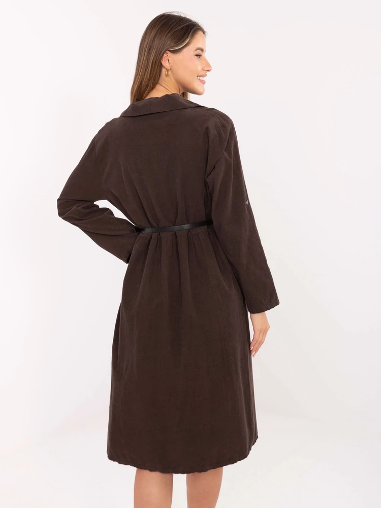 Suknelė Italy Moda Sukienka-MI-SK-92400.17-ciemny ruda