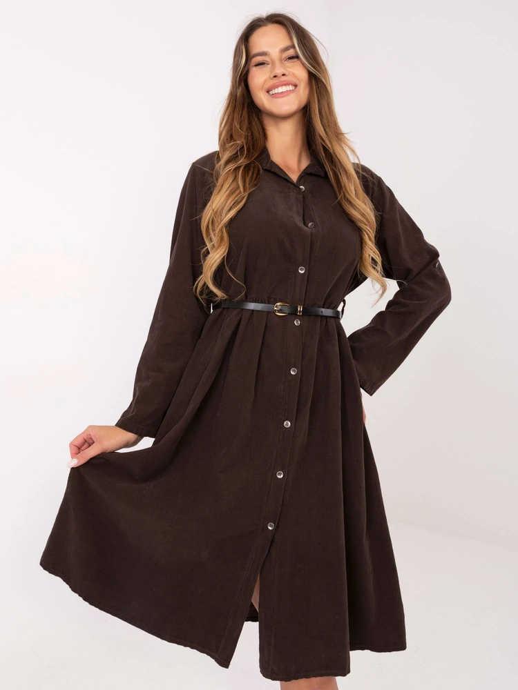 Suknelė Italy Moda Sukienka-MI-SK-92400.17-ciemny ruda