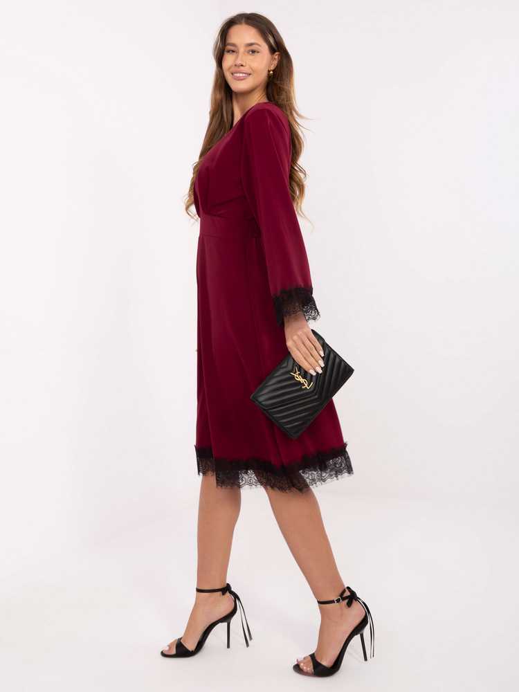Suknelė Italy Moda Sukienka-MI-SK-92477.18P-bordinė