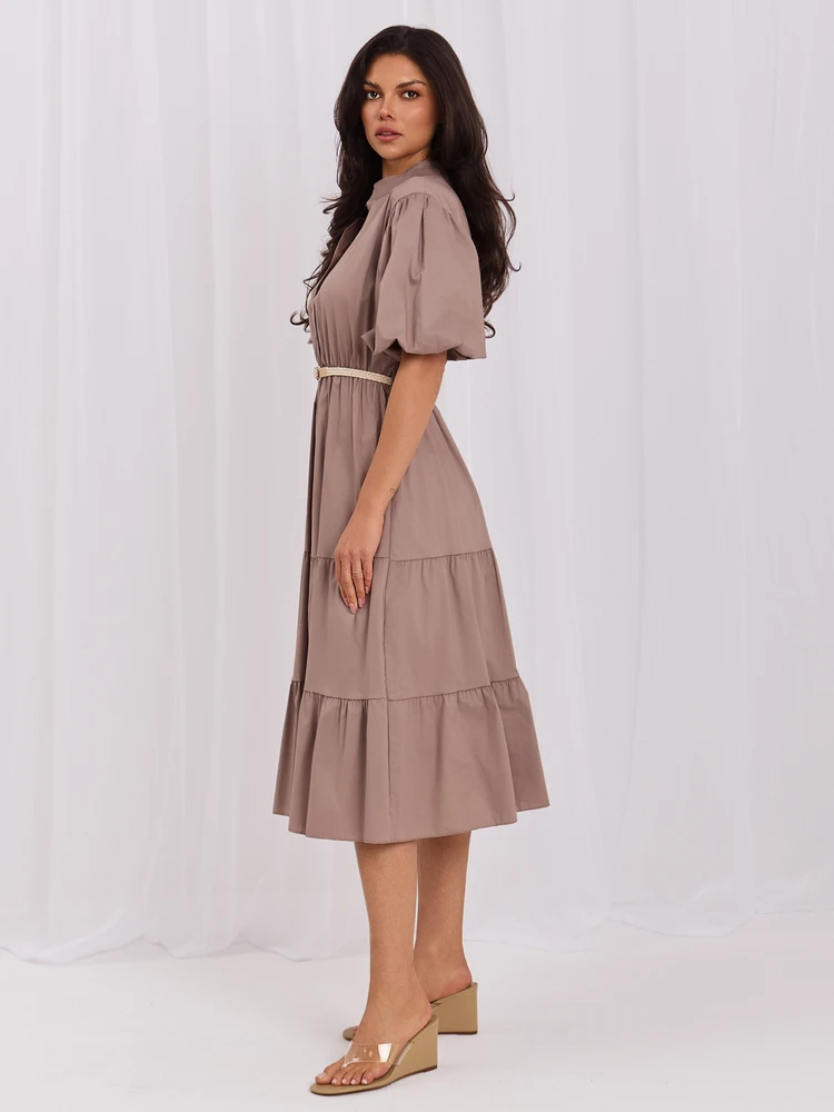 Suknelė Italy Moda Sukienka-MI-SK-92950.81-ruda