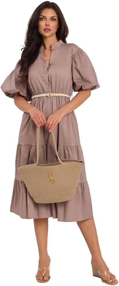 Suknelė Italy Moda Sukienka-MI-SK-92950.81-ruda