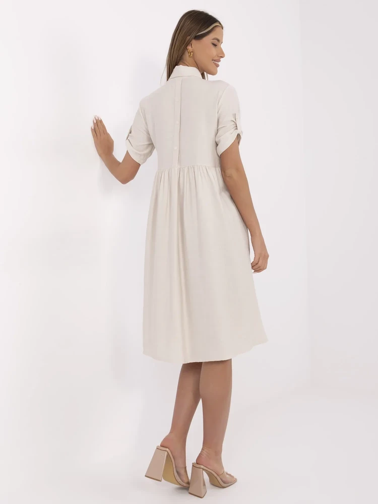 Suknelė Italy Moda Sukienka-MI-SK-A2275.09-smėlio spalva