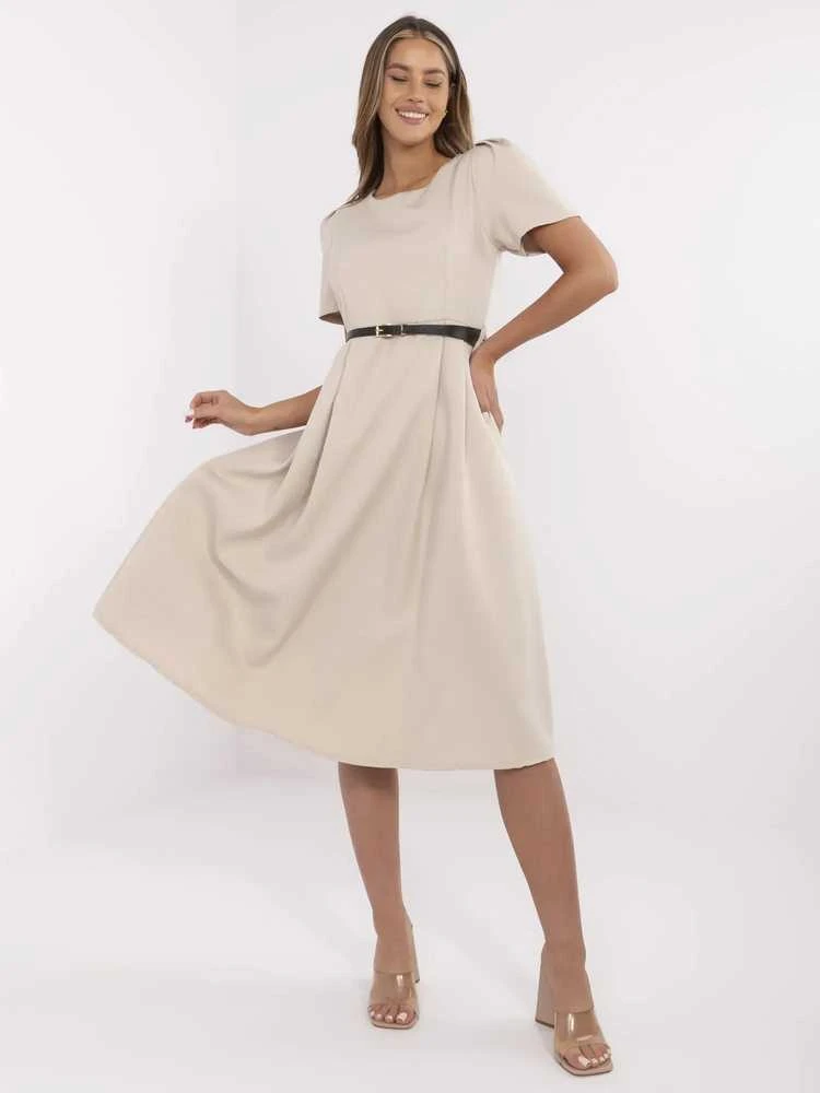 Suknelė Italy Moda Sukienka-MI-SK-A2328.41-smėlio spalva