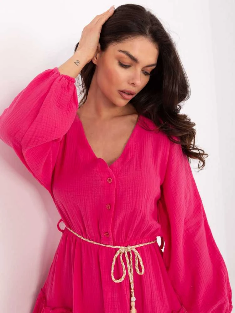 Suknelė Italy Moda Sukienka-MI-SK-A5079.27-fuksjowy