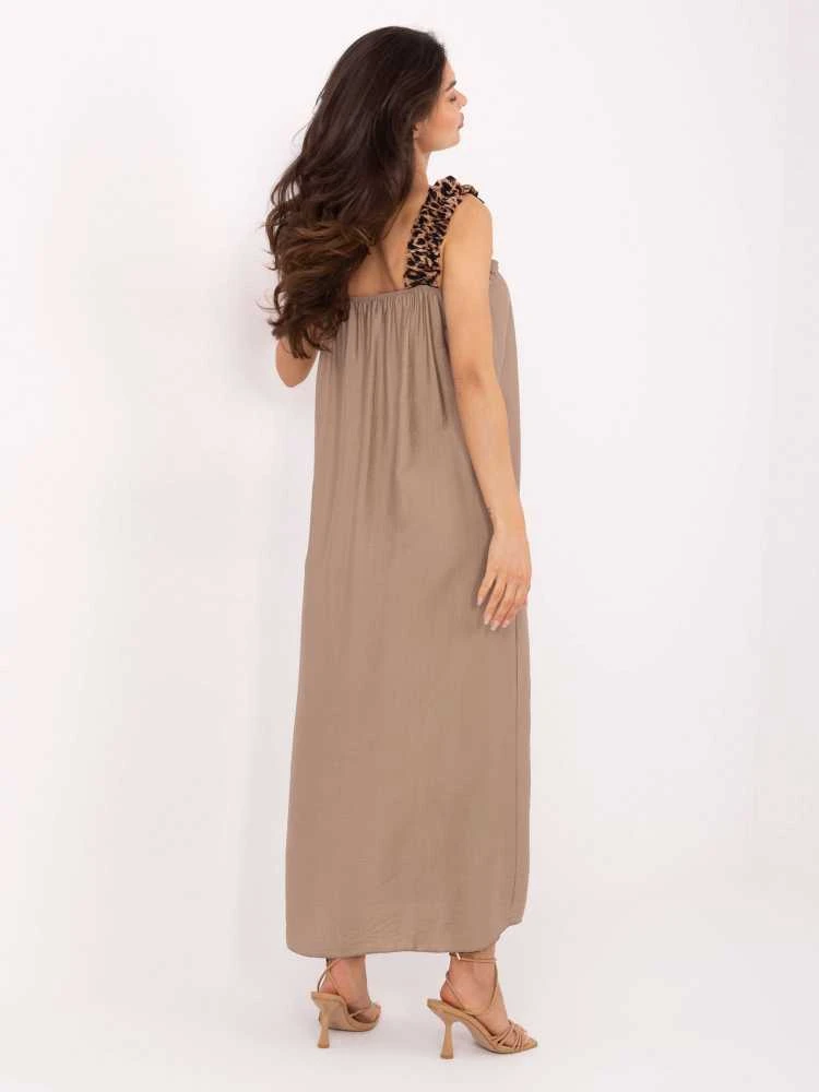 Suknelė Italy Moda Sukienka-MI-SK-A6412.68-ciemny bezowy