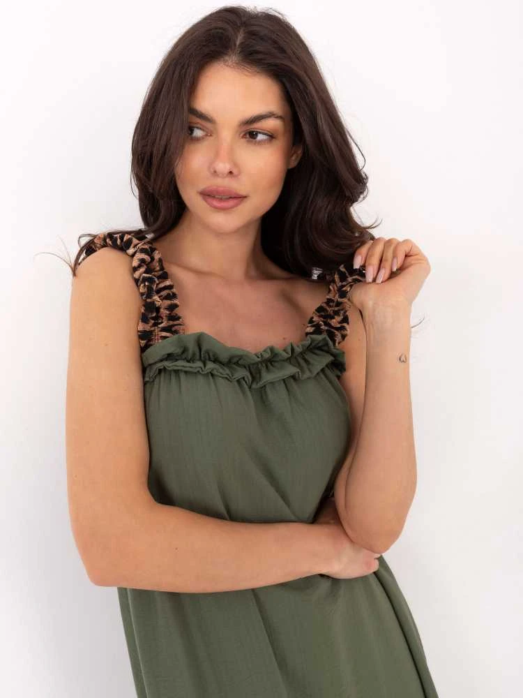 Suknelė Italy Moda Sukienka-MI-SK-A6412.68-khaki