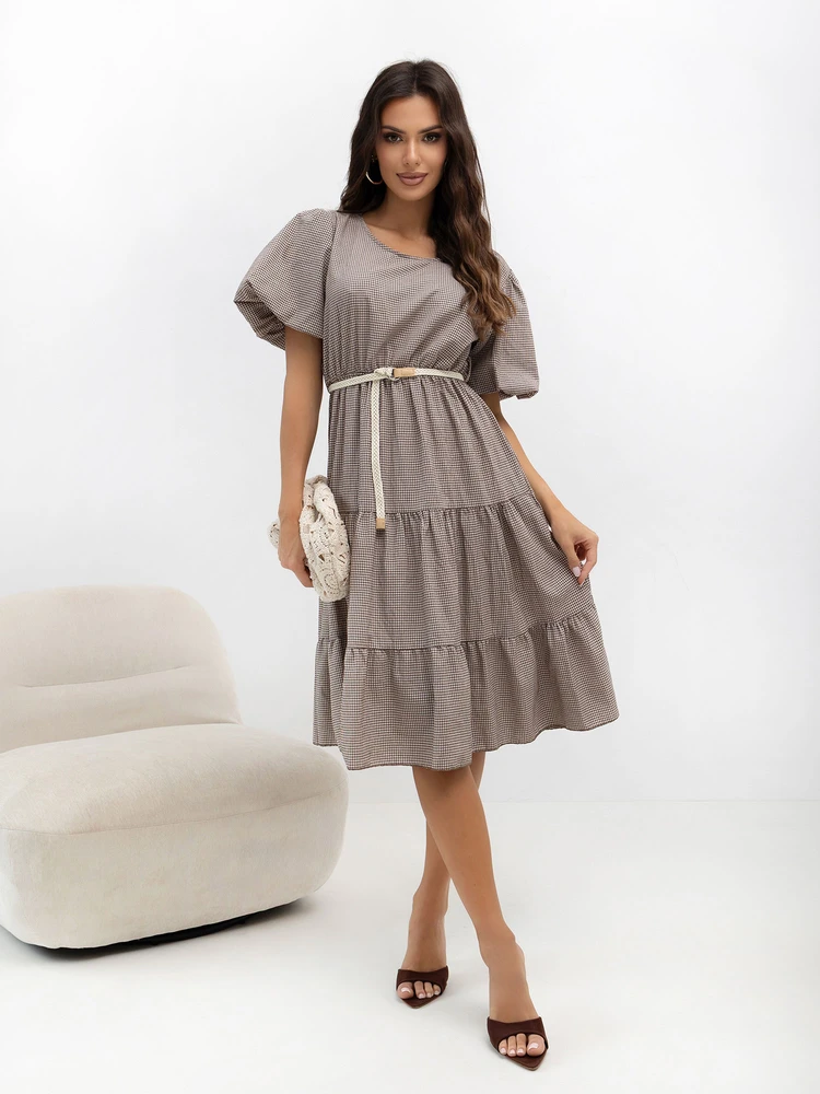 Suknelė Italy Moda Sukienka-MO-SK-8849.14-ruda