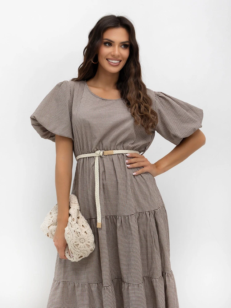 Suknelė Italy Moda Sukienka-MO-SK-8849.14-ruda
