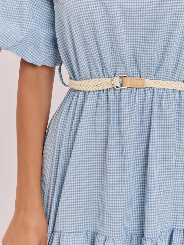 Suknelė Italy Moda Sukienka-MO-SK-8849.14-šviesiai mėlyna
