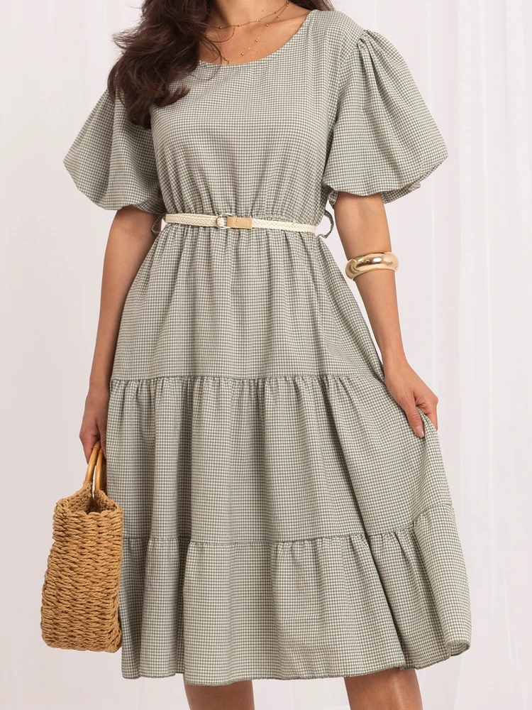 Suknelė Italy Moda Sukienka-MO-SK-8849.78-khaki