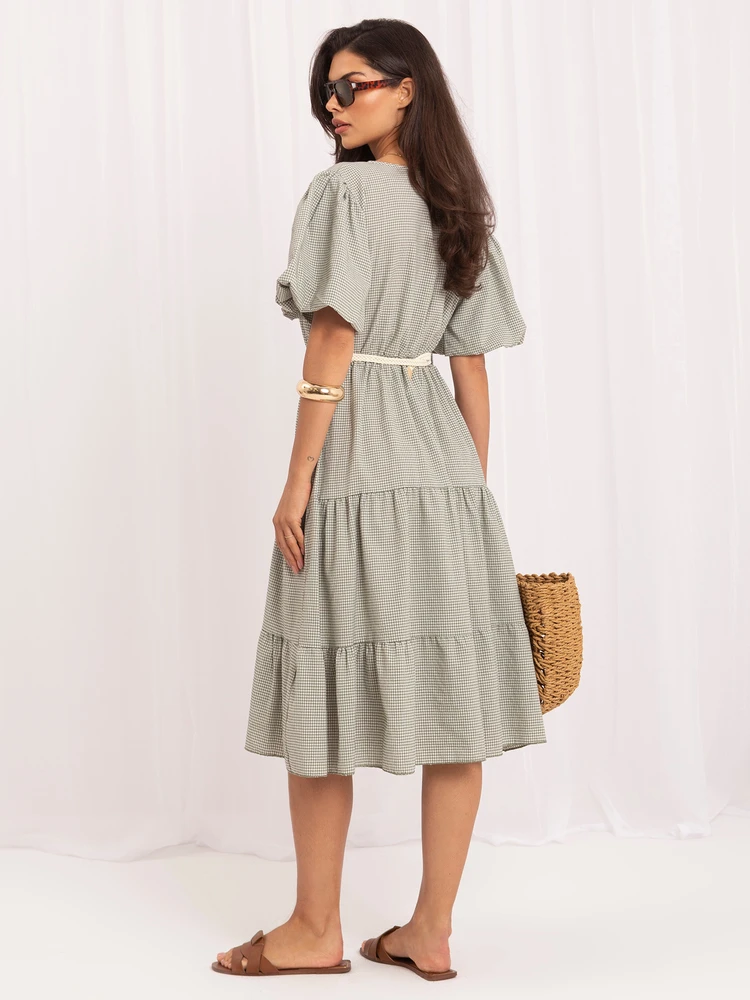 Suknelė Italy Moda Sukienka-MO-SK-8849.78-khaki