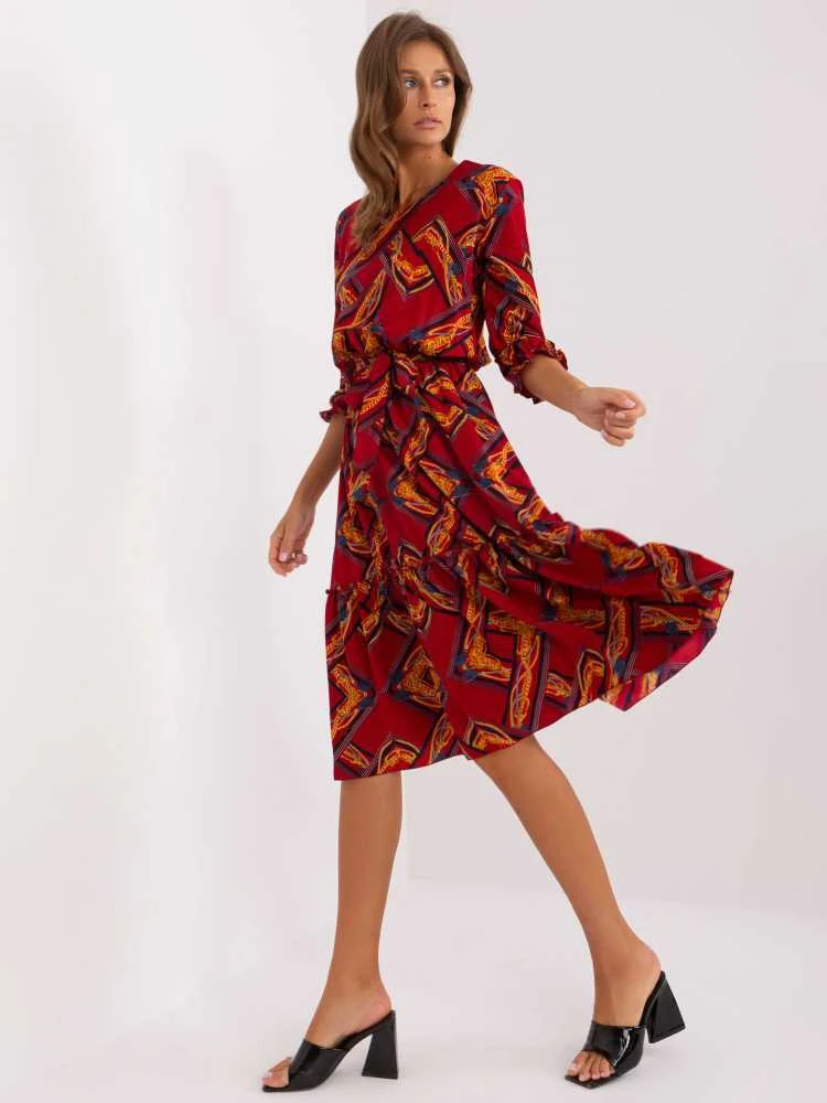 Lakerta Suknelė-LK-SK-507496.27P-bordo