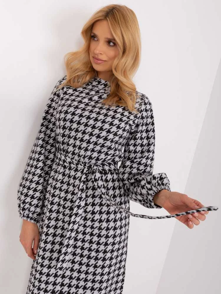 Lakerta Suknelė-LK-SK-509516.04-balta-juoda