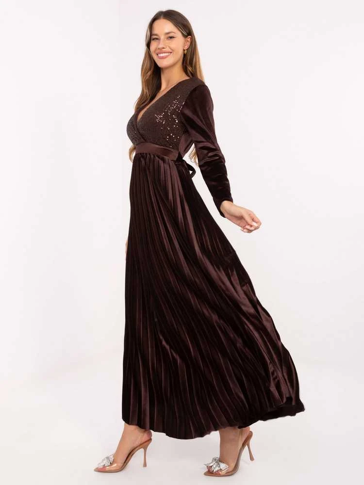 Suknelė Moda Sukienka-IT-SK-16919.04P-ciemny ruda