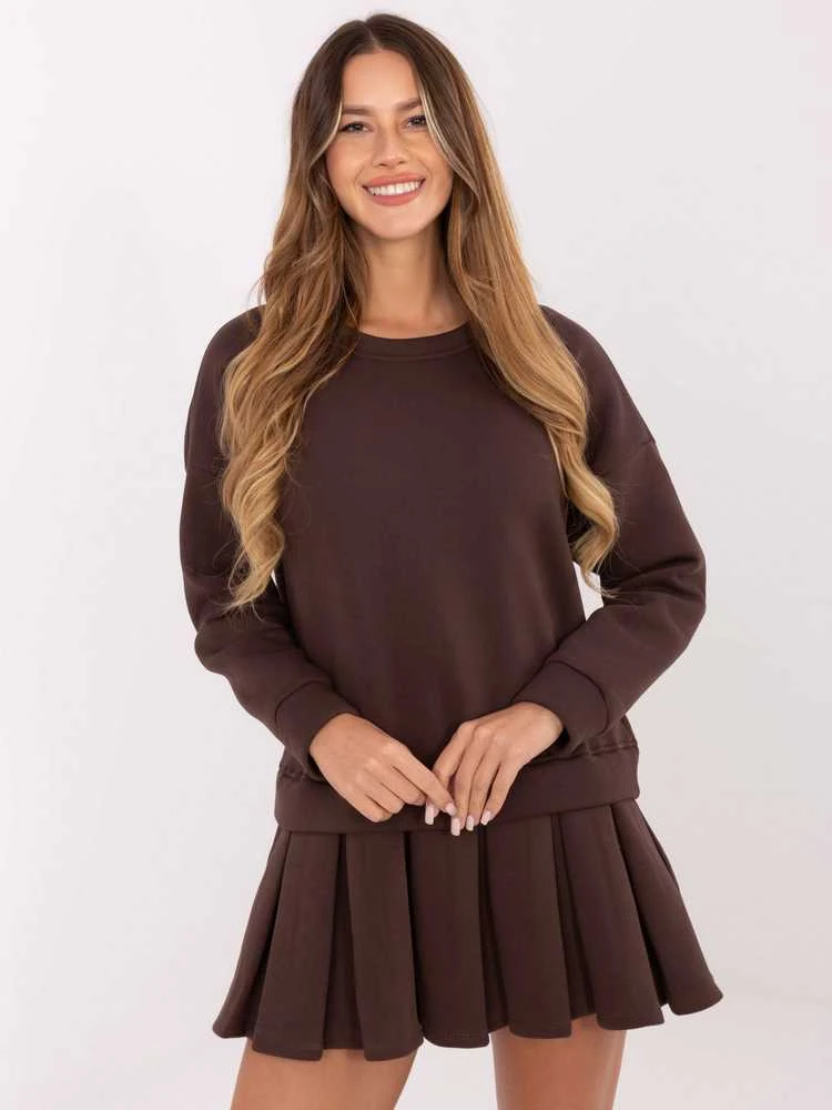 Suknelė Rue Paris Sukienka-MI-SK-3249.98-ciemny ruda