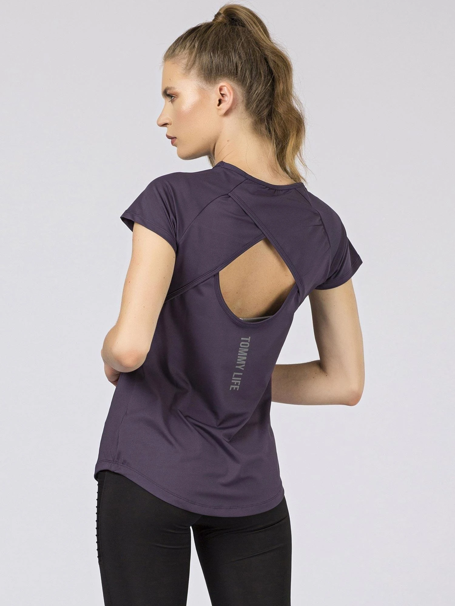 Tommy Life Marškinėliai-298-TS-TL-97101.03X - tamsiai violetinė