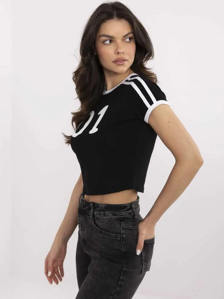 Trendy Ing Marškinėliai moterimst-NM-TS-NG25218.83-juoda-balta