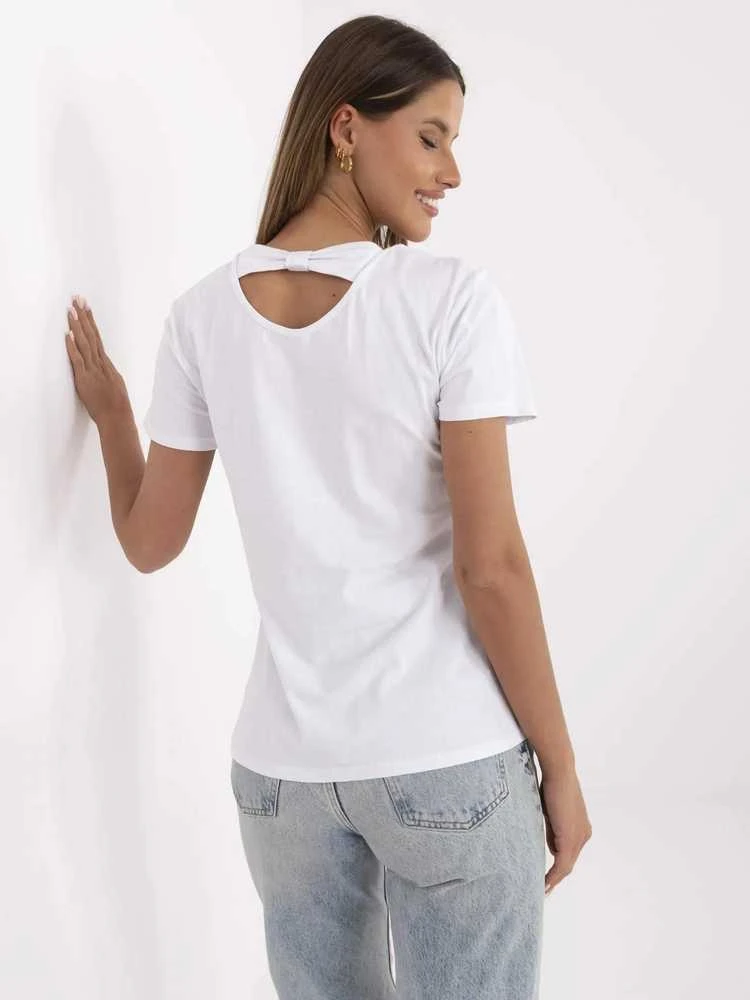 Trendy Ing Marškinėliai moterims-NM-TS-NG25285.74P-balta ir-smėlio spalva