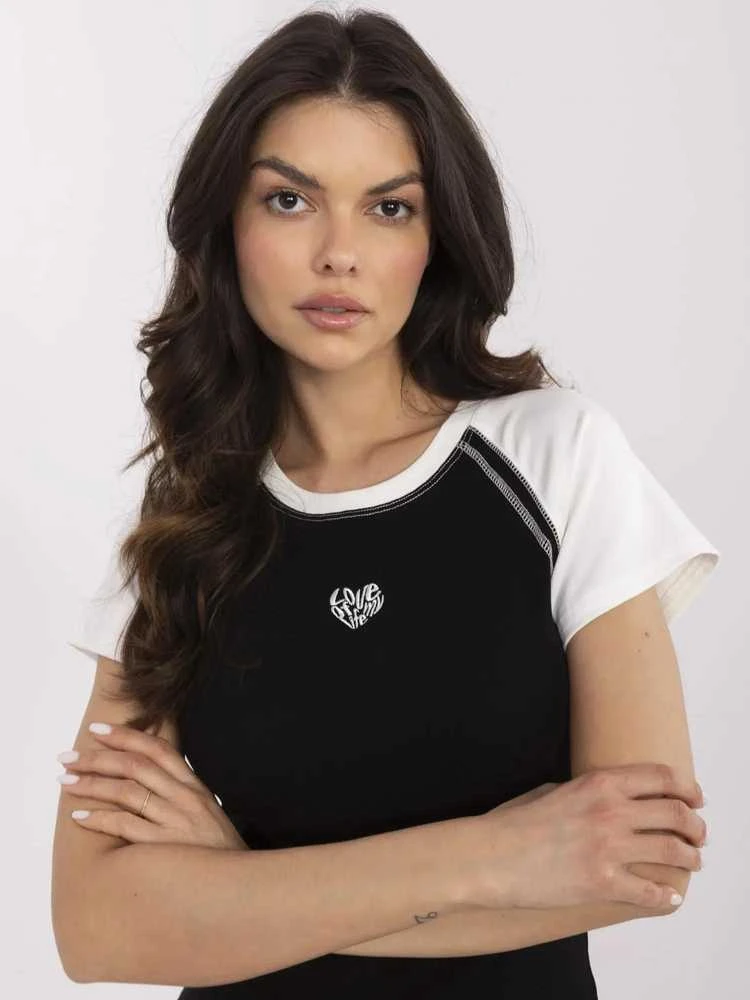Vinceotto Marškinėliai moterims NM-TS-V7940.17-juoda-balta