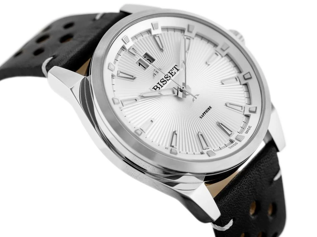 Laikrodis vyrams BISSET BSCF40 (zb095a) - safyro stiklas
