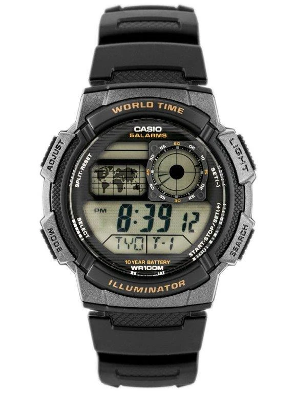 VYRIŠKAS LAIKRODIS CASIO AE-1000W 1AV (zd073a) - WORLD TIME