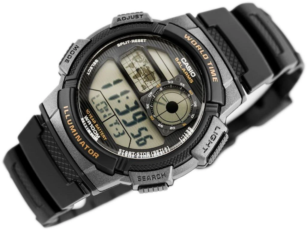 VYRIŠKAS LAIKRODIS CASIO AE-1000W 1AV (zd073a) - WORLD TIME