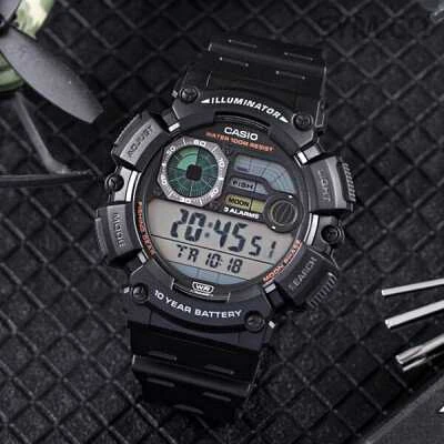 Laikrodis vyrams CASIO Digital Moonphase WS-1500H-1A + BOX