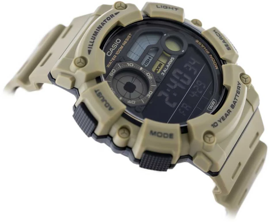 Vyriškas laikrodis CASIO Digital Moonphase WS-1500H-5B + BOX