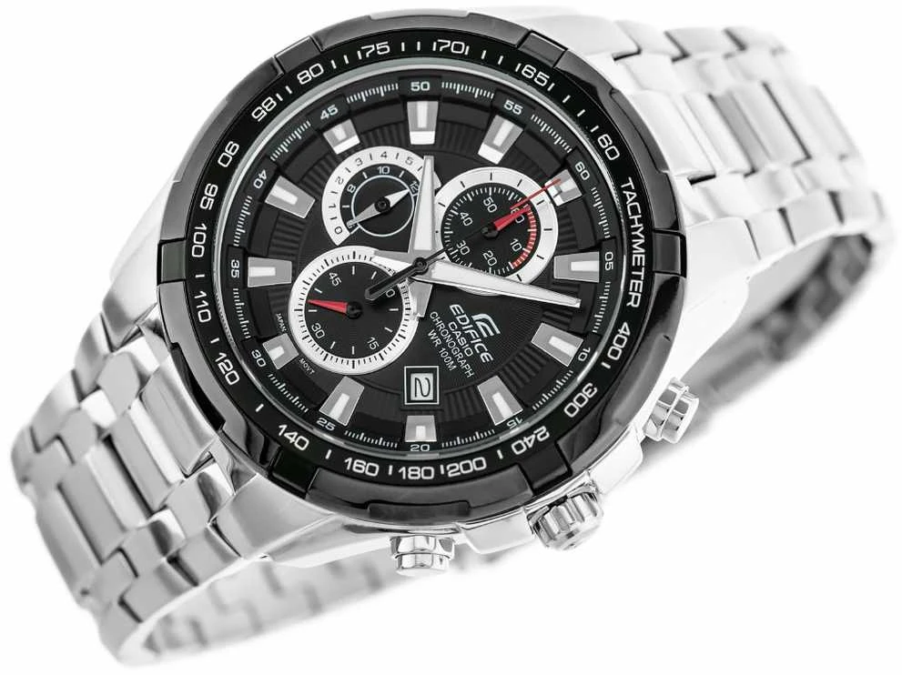 CASIO EDIFICE vyriškas laikrodis EFR-539D-1A - 10ATM (zd114a) + dėžutė