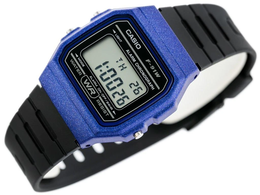 Laikrodis Casio F-91WM-2A, Mėlynas
