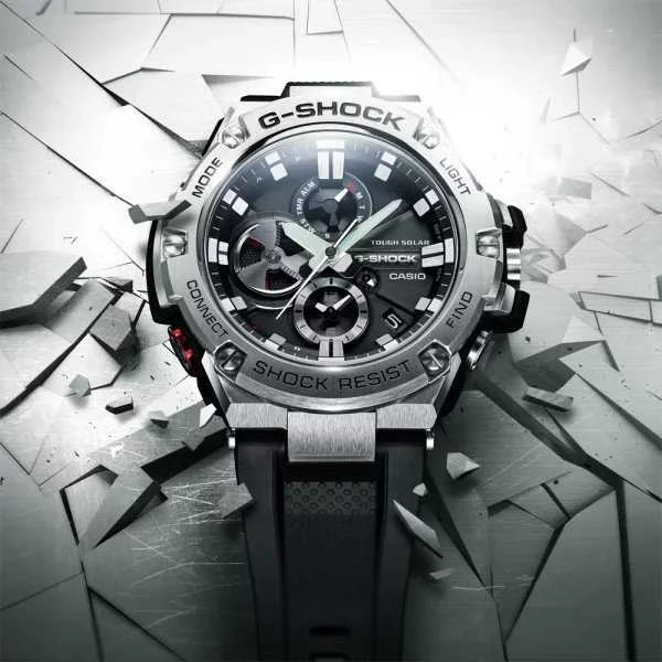 „Casio G-Shock G-Steel“ „Bluetooth“ saulės laikrodis GST-B100-1AER