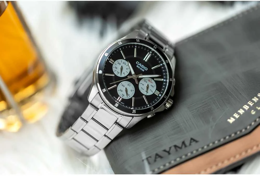 CASIO VYRIŠKAS LAIKRODIS MTP-1374D-1A3 (zd063i) + DĖŽUTĖ