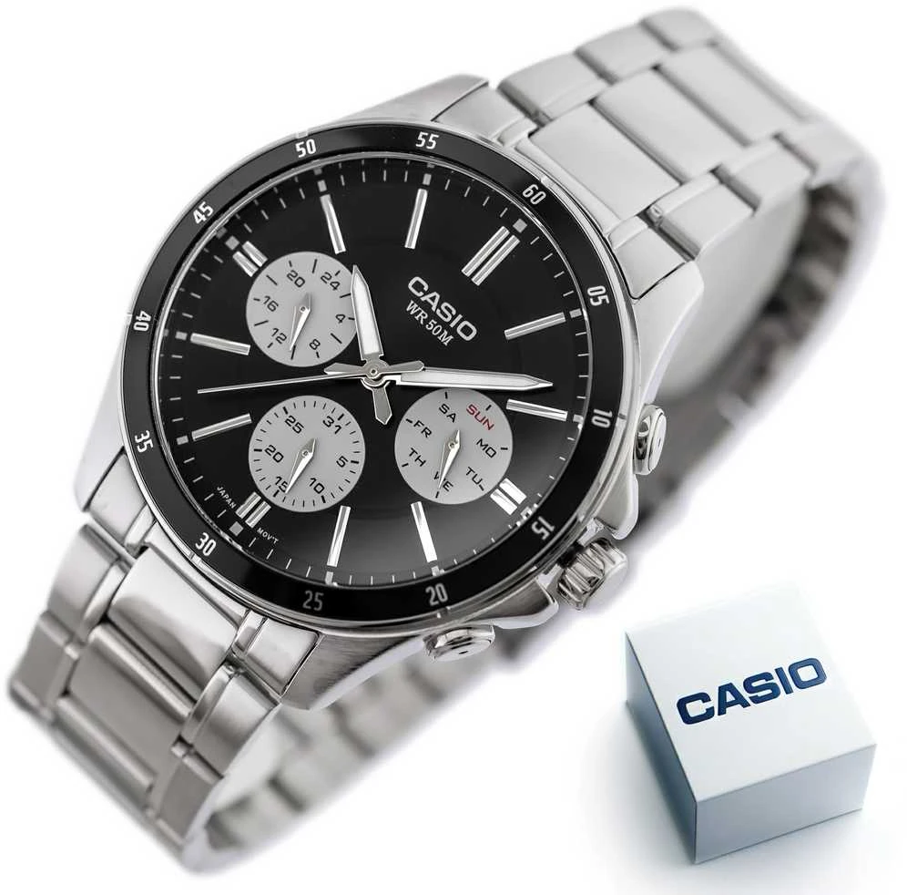 CASIO VYRIŠKAS LAIKRODIS MTP-1374D-1A3 (zd063i) + DĖŽUTĖ