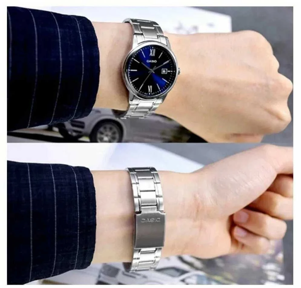 Vyriškas laikrodis CASIO MTP-V002D-2B3 + BOX