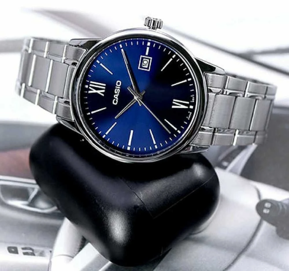 Vyriškas laikrodis CASIO MTP-V002D-2B3 + BOX